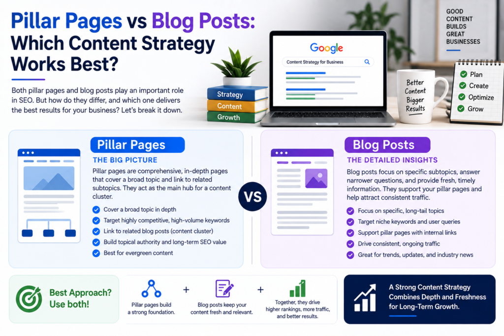 Pillar Pages vs Blog Posts